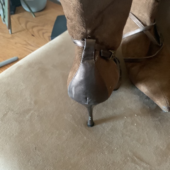 Ladies knee high ultra suede boots - Picture 4 of 9